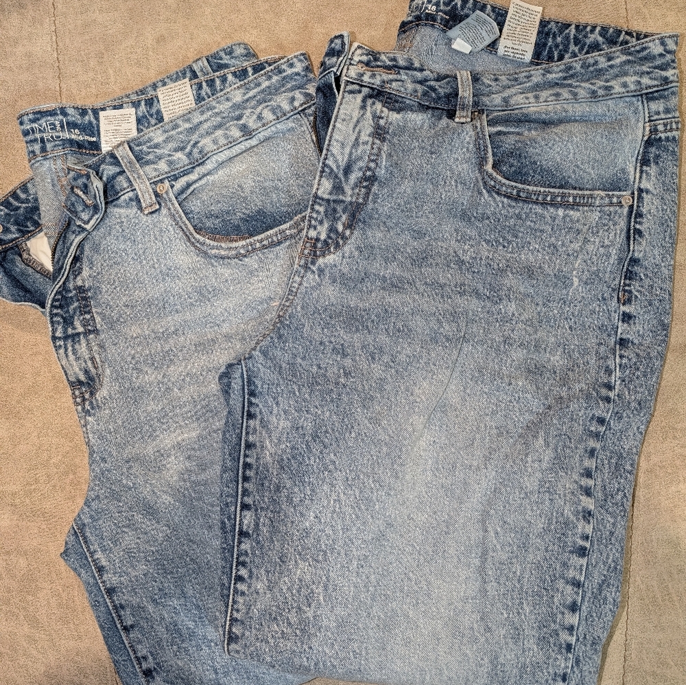 Time and true jeans, size 16 lot of two